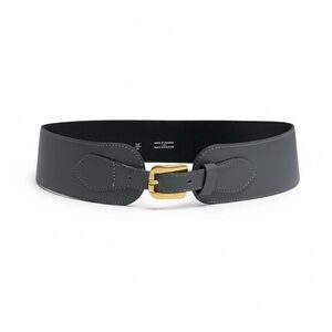 Vintage 80’s Leather Corset Belt Made In Canada For Holt Renfrew In Grey
